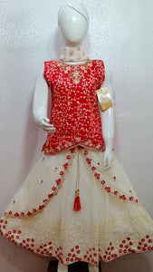 Embroidered Square Net Lehnga Slamoz Embroidered Sleeves Shirt With Net Duppata.